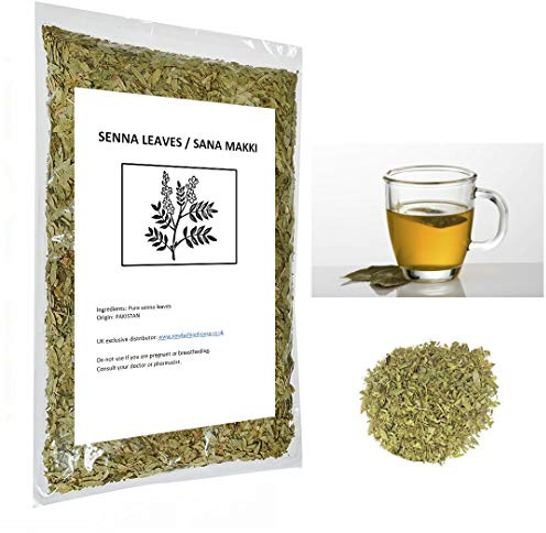 100g Pure Herbal Senna Leaves | Natural Green Tea | Pure Sana Makki Leaves | Loose Tea coms in a pouch with ziplock bags for freshness. Use to cure many illnesses (100gm)