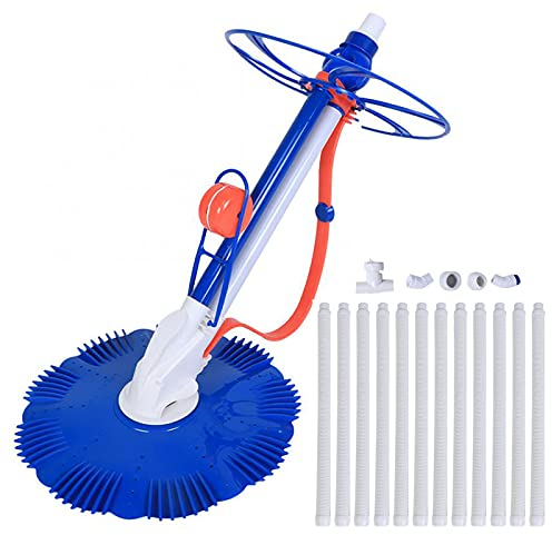 HIOD Aspirapolvere Automatico Portatile per Piscina Spazzatrice Potente Aspirazione per la Rimozione dei Detriti della Piscina Pulisce I Pavimenti e Le Pareti Gradini