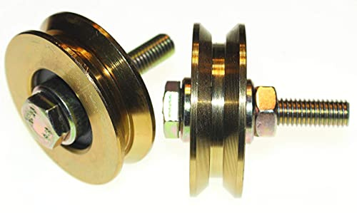 LASANA SMART MACHINES Laufrollen Schiebetür (V58-10) - Packung mit 2 Schiebetor-Rädern - Torrollen Riemenscheiben-Rädern - V-Rillen-Stahlräder - Keilriemenscheibe 58 mm Durchmesser; 10 mm Welle