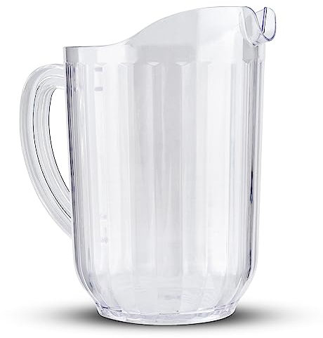HOMESHOPA Plastic Pitcher, Clear Plastic Reusable Water Jug, 1.8 Litre Durable Multi-Use Cocktail Pitchers, Great for Picnics, BBQ’s, Poolside, Camping & Everyday Indoor Or Outdoor Use (Pack of 1)