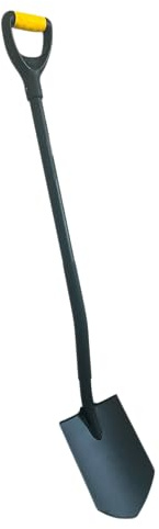 Spitzspaten Gärtnerspaten mit Spitze Spaten mit Metallstiel und Gummi D-Griff 123cm M382