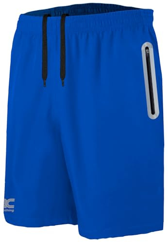 JRC Just Royal Clothing Mens Running Shorts with 2 Zip Pockets, Lightweight Shorts for Workout & Gym