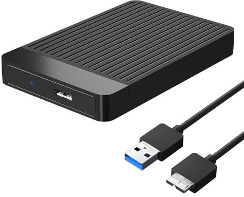 HOOLRZI Carcasa de disco duro USB 3.0 tipo C III de 6.3 cm para SSD de 6.3 cm y disco duro externo para carcasa compatible con 6 TB y 2.5 pulgadas