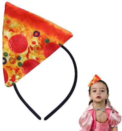 Fascia per capelli per Halloween, pizza, festa, divertente, per cibo, cosplay, pizza, copricapo divertente a forma di pizza, decorazione