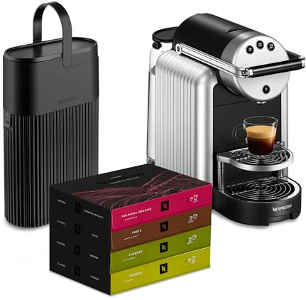 Nespresso PROFESSIONAL Starterset Zenius, Kaffee und Recyclingbehälter | Komplettpaket bestehend aus B2B Kaffeemaschine, 200 Kaffeekapseln und Behälter für verbrauchte Kapseln