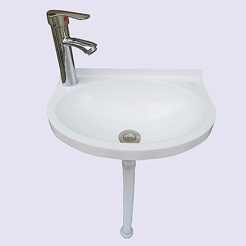 Mini lavabo in plastica a parete per lavanderia e bagno camper - Design compatto, durevole, facile da installare (colore: F)