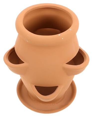 Warmhm Pot en Terracotta Léger et Décoratif pour Plantes Succulentes 6 Poches Multifonctions, pour Intérieur et Patios