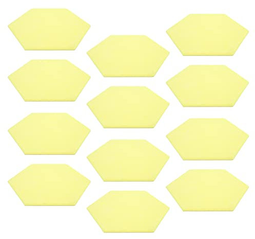 Joyance Lot de 12 panneaux acoustiques hexagonaux et adhésifs insonorisants - Motif de coin jaune - Idéal pour studio à domicile et bureau