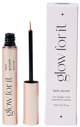 Glow For It - Lash Growth Serum | Enhances Eyelash Length & Volume | Water Based Serum | Natural & Cruelty-Free Formula with Biotin, Peptides & Natural Extracts | 3ml