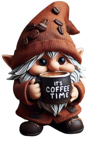Generisch Kaffee Wichtel Deko, Wichtel Figuren Frühlingdeko, Sammlerstatue Geschenk, Weihnachten Valentinstag Harz Gnom Sammlerstatue, Für Tabletop Küchen Kaffeestation Accessory Küchendekoration