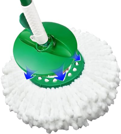 Têtes de Balai Rondes rotatives | Microfibre – Tête de Rechange Lavable en