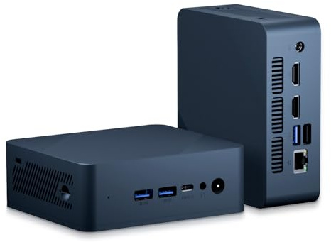 Mini PC Ryzen 5 3550H, 16GB DDR4 RAM 512GB SSD Mini Ordenador, Mini computadora de Escritorio Pantallas 4K 60Hz/Doble HDMI/Puertos Tipo-C y USB3.2/LAN RJ45/WiFi 5 para el hogar/Oficina/Negocios