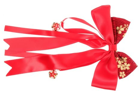FRCOLOR Haargummi Mit Schleife Und Glöckchen Elastisches Haarbändchen Für Frauen Für Partys Und Feiertage Aus Unbedenklichem Material