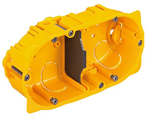 LEGRAND - Boîte Encastrement Batibox - Pour Cloisons Sèches - Pour Plaques de Plâtre, Contreplaqué, Bois ou Tôle - Profondeur 40 mm - Diamètre de Perçage 67 mm - 2 Postes - Fabriqué En France