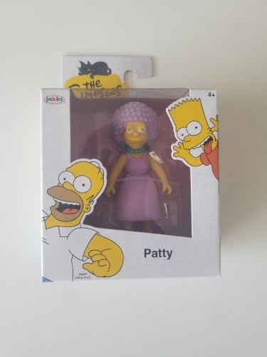 Jakks Pacific The Simpsons - Figura articulada (6,3 cm), color morado | Personaje Patty, a partir de 4 años, en Blister, Colección Simpsons, Figura Articulada