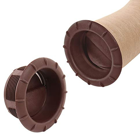 Truma Endstück Warmluftaustritt 65mm Warmluftrohre verschließbar (1x Braun)