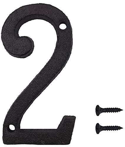 INCREWAY Numéros de maison en fonte - 7,5 cm - Noir - Rétro - Numéro de maison - Pour café, bar, restaurant