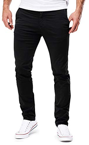 MERISH Chino Herren Slim fit Chinohose Stretch Designer Hose Neu 401 (32-32, 401-1 Schwarz)