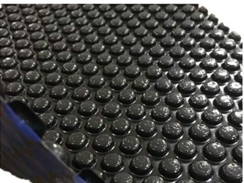 Pondlife Solarfolie schwarz eckig, 400µ, 2x2m, Noppenfolie Poolabdeckung zuschneidbar, Poolheizung Wärmeplane