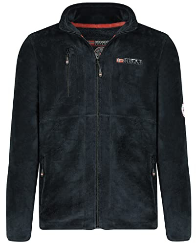 Geographical Norway Upload Men - Polaire Homme Chaude Epaisse Fermeture Zip - Veste Sweats Hiver Chaud Hommes Doux - Sweat Douce Doublure Longues Manches (Noir L)
