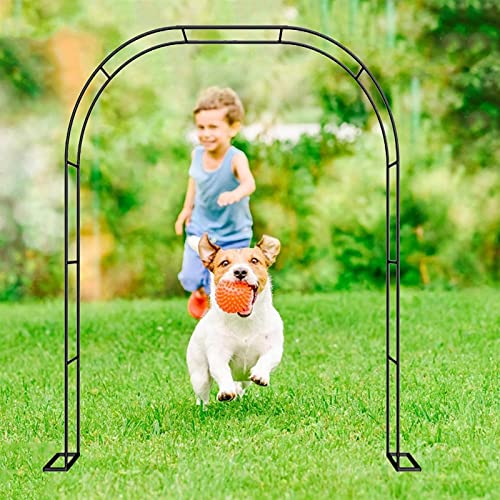 Rosenbogen, Garten-Torbogen Aus Metall, Pergola Rankhilfe Verzinkt Rost, Laubengang Rankgestell Mit Sockel Für Verschiedene Kletterpflanzen, Einfache Montage, 6 Größen,120x220x40CM