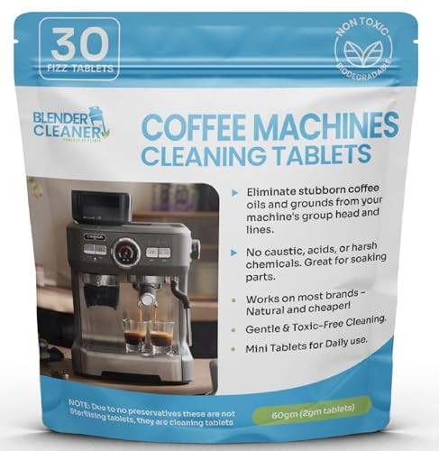Sage & Breville Coffee Cleaning tablets (30 tablets - Double the competition) - Coffee Machine espresso Cleaning Tablets - 2 Gram -Natural not heavy chemical