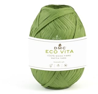 10x DMC Eco Vita Raffia – umweltfreundliches Garn aus 100 % Holzfasern (Farbe 8)