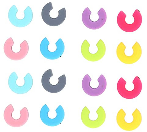 Aoveew Mini-Kreis-Silikon-Weinglas-Marker, wiederverwendbare Kennzeichnungsringe für Weinbecher, Party-Etiketten-Erkenner