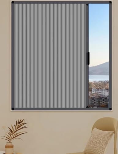 HEFJIAYCIQ Tende Verticali Scorrevoli, Tende Oscuranti Pieghevoli per La Privacy, Tende A Nido d'Ape con Telaio A Binario in Lega di Alluminio per Finestre Interne,Grigio,600x1000mm