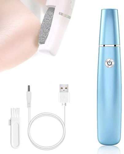ponceuse pour pieds, rechargeable râpe électrique pour pieds, unisexe ponceuse pour soin des pieds anti-callosités (bleu)