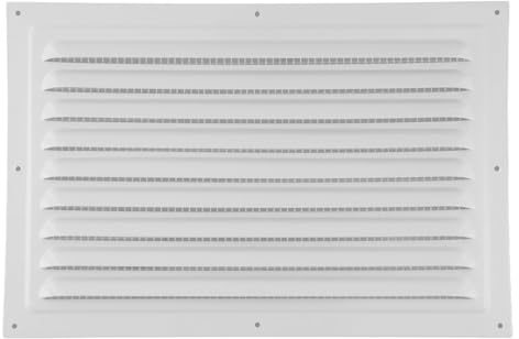 SIGANDG Cubierta de ventilación de aire de 300 X 200 MM, Rejillas de Ventilación para Salida de Aire - para techo y pared lateral, Rejilla Cuadrada de Aluminio con Mosquitera