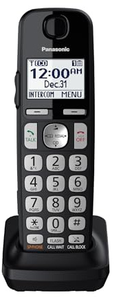 PANASONIC Accessory Cordless Handset (KX-TGEA40B1) for Panasonic KX-TGE433B/KX-TGE445B Telephone Models, Black