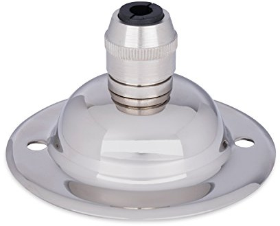 Abdeckplatte für Lampe, Deckenplatte aus Messing inkl. Zugentlastung aus Messing in Nickel Finish
