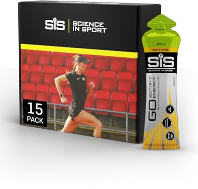 Science in Sport GO Isotonic Energy Gel 15 x 60ml Apfel, Vegan - Isotonische Formulierung mit 22g Kohlenhydrate, Guter Energielieferant, Optimale Alternative für isotonische Getränke