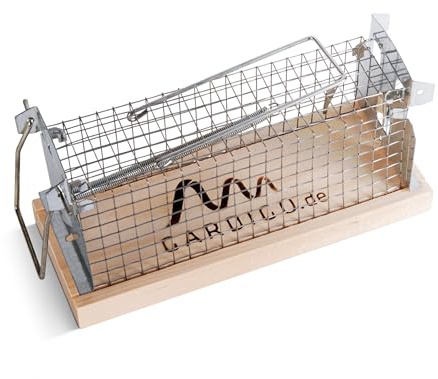 GARDIGO® Mausefalle Lebendfalle Made in Germany I Tierfreundliche Lebendfalle für Mäuse I Mausfalle lebend I Kastenfalle, Käfigfalle I Indoor und Outdoor