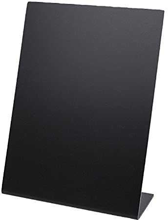 HMF 46430 Lavagna da tavolo | Espositore a L | DIN A6 | Nero