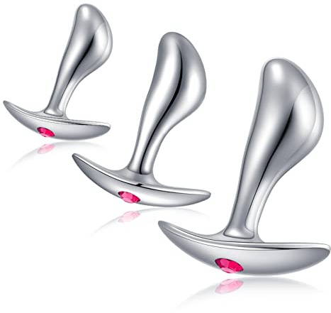 Roluck Plug für Frauen Sex,Klein Anal Plug Set,Anal Dildo für Männer Frauen,Butt Plug Prostata Massage SM Sexspielzeug Anal Stimulator (Leuchtend rosa)