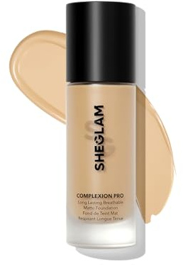 SHEGLAM Full Coverage Foundation Makeup Long Lasting Waterproof Matte Dewy Liquid Foundation - Sand