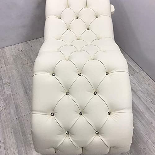 Anatomische Kosmetikliege, Kunstleder, 175x70 cm, Liege für Wimpernverlängerung, Couch für Beauty Salon - 18 crème