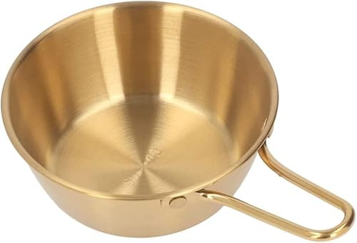 Ciotola for la colazione, scodella for zuppa, scodella for riso, ciotola for ramen in acciaio inox, ciotole for cucina, ciotole for zuppa con manico, ciotole for feste in giardino, casa (oro, argento)