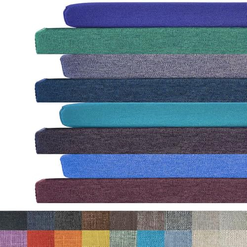 OQHAIR Bankkissen Benutzerdefinierte,Gartenbankkissen 150X35X5CM,Waschbar Abnehmbarem Bankpolster Bequeme rutschfeste Sitzkissen Für Gartenbänke, Schaukeln,Terrassen,Innenbänke (140X35X5CM,Schwarz)