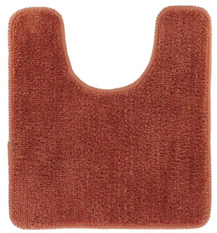 Tendance - Tapis Contour WC Microfibre 45x50 cm Dessous Latex - Cuivre - Salle de Bain - Tapis