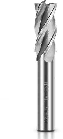 ASNOMY 4-Flauta Fresa Perforadoras, Fresa de Punta, 24mm HSS CNC Fresa de Mango Recto Brocas de Corte Juego de Herramientas para Madera Aluminio Titanio Acero