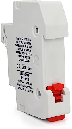 CAAUYXZW 10 Stück Sicherungshalter for PV-Sicherung 1000 V DC mit und zugelassen