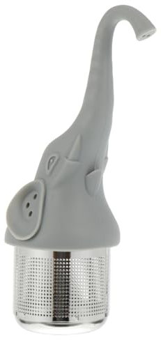 SHOWERORO Tea Elephant Shape Stainless Steel Tea Filter Strainer Creative Infuser Tool for Leaf Straining in Kitchen
