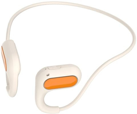 lomosell Trådlösa barn öppna öronhörlurar, Bluetooth 5.2 luftledning öppna öronhörlurar, stereoljud med mikrofon, IPX5 vattentät, 10H speltid, perfekt för skolan och utomhus – vit