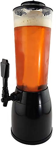 Dispensador de Bebidas en Torre de Cerveza Dispensador de Torre de Cerveza de 2,5 L, Dispensador de Bebidas con Luces LED, Grifo y Tubo de Hielo extraíble, Capacidad de hasta 3,8 L