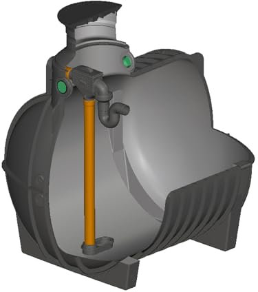 FLORANTIA Regenwasser Zisterne 5000 Liter Erdtank Aqua-Rondo Kunststoff [ Ausbaupaket passend für Ihre Anwendung frei wählbar ]