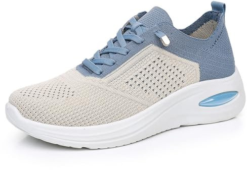 Scarpe Terapeutiche Per Diabetici Da Donna Scarpe Da Corsa Scarpe Alluce Valgo Piedi Gonfi, Scarpe Da Ginnastica Leggere E Traspiranti Antiscivolo Scarpe Ortopediche Per Artrite Edema,Blue-36 EU