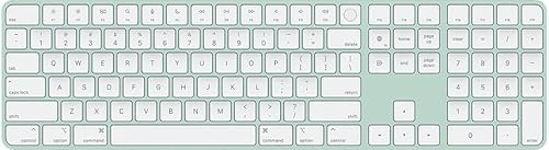Apple Magic Keyboard con Touch ID y Teclado Numérico (AZERTY Francés) Verde (Reacondicionado)